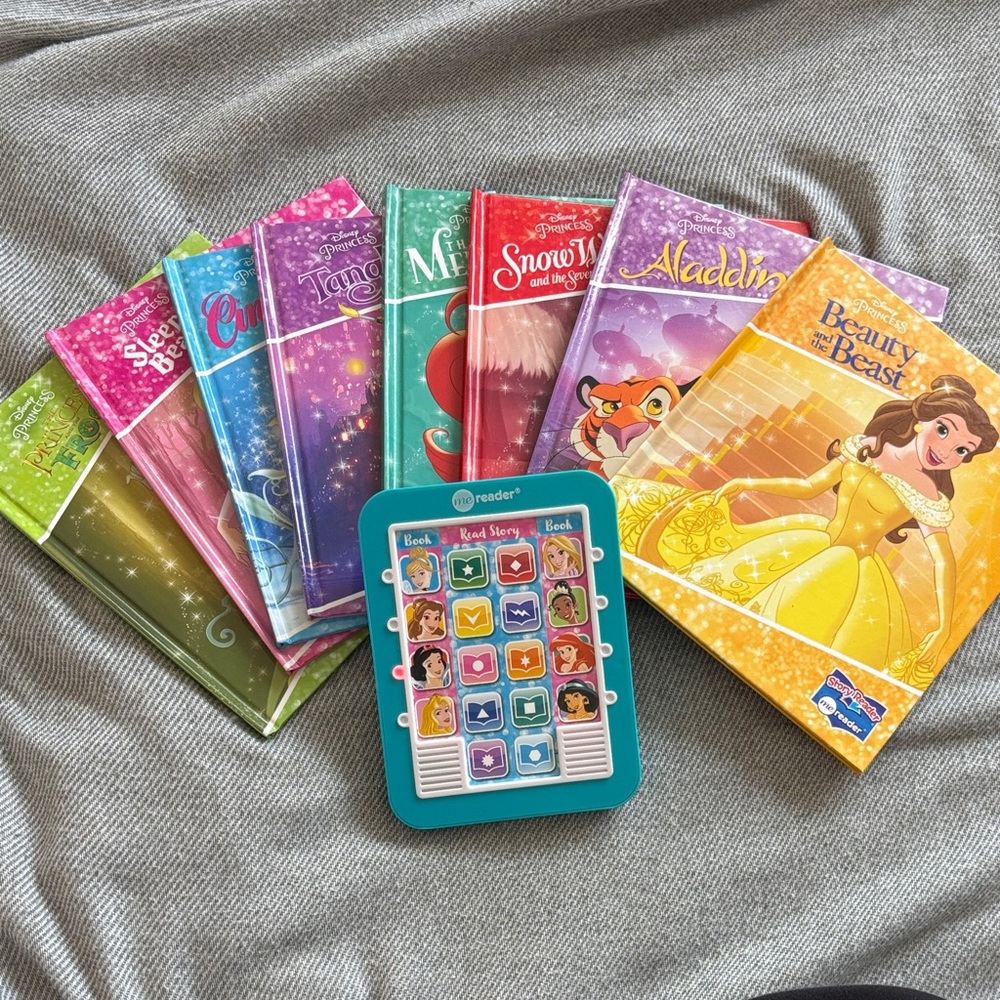 Disney Princess Interactive Storybook Collection - Pink, Green, Blue, Yellow